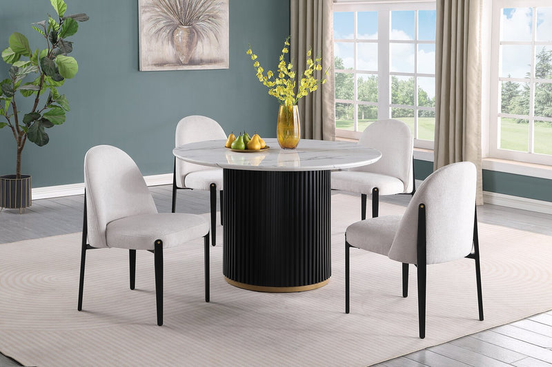 Capri 5-Piece Dining Set – Beige