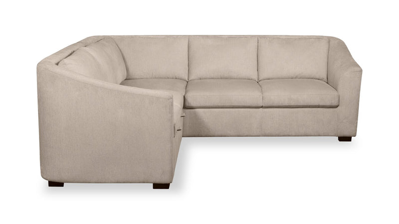 Envy 2-Piece Left-Facing Chenille Fabric Sleeper Sectional - Almond Beige