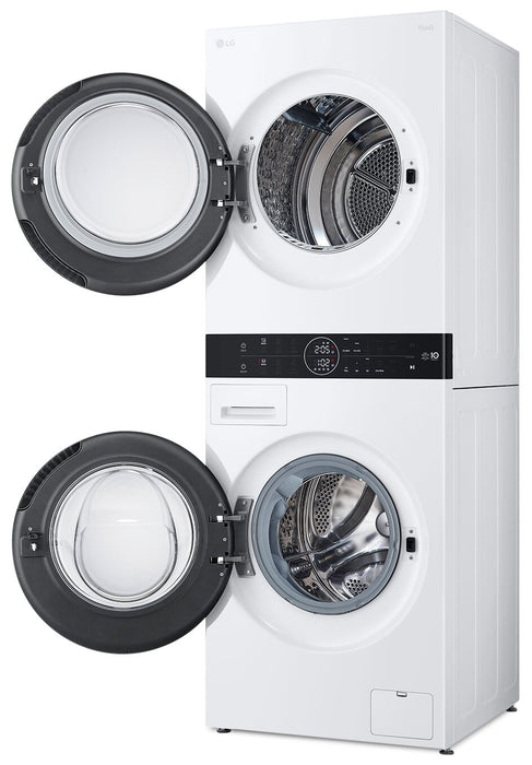 LG 3.1 Washer/4.2 Dryer Cu. Ft. Front-Load High-Efficiency Washtower™ - White - WKHC152HWA