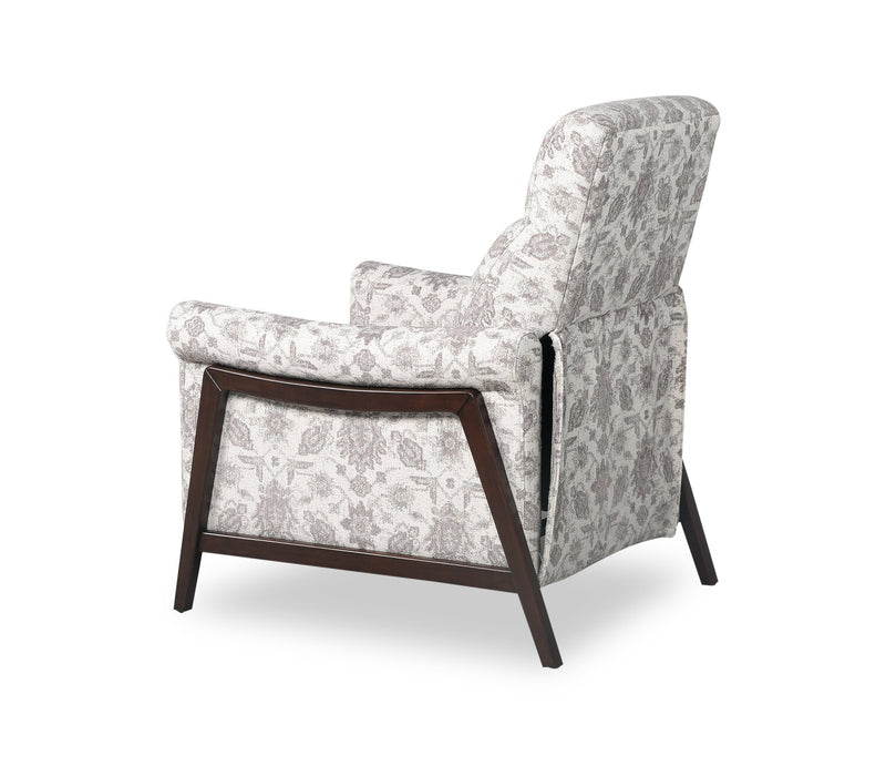 Mallie 32\" Chenille Fabric Pushback Reclining Chair - Limbu Slate Multicolour