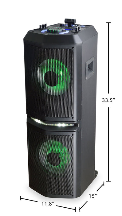 Monster Remix 300W DJ Party System with Bluetooth and Wireless Mic (10-MNREMIX)