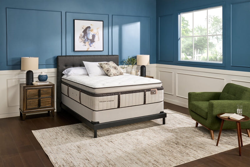 Stearns & Foster® Swansea Luxury Euro Pillowtop Queen Mattress Set