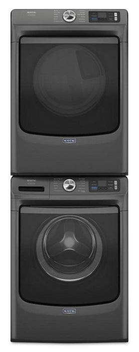 Maytag 5.8 Cu. Ft. Pet Pro Smart Front-Load Washer and 7.4 Cu. Ft. Electric Dryer - Volcano Black