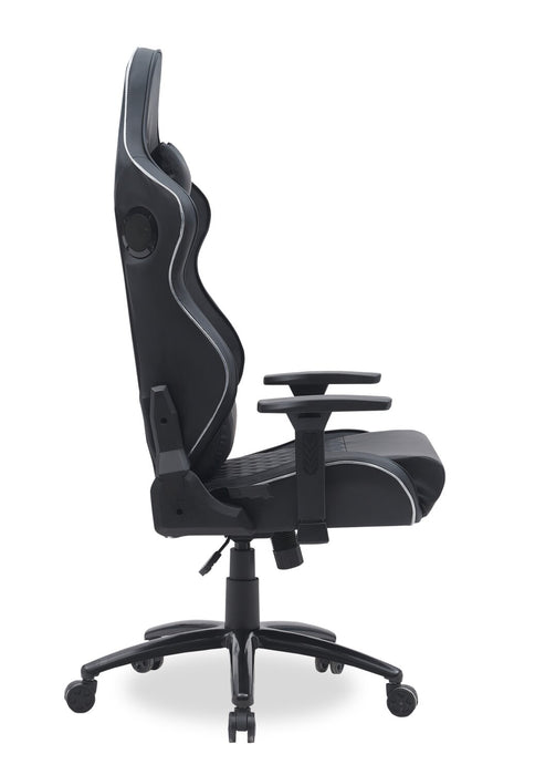 Falcon 30” Ergonomic Gaming Chair with Built-In Bluetooth Speakers & LED Lighting - Black