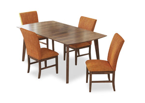 Rain 5-Piece Rectangle Dining Set - Orange