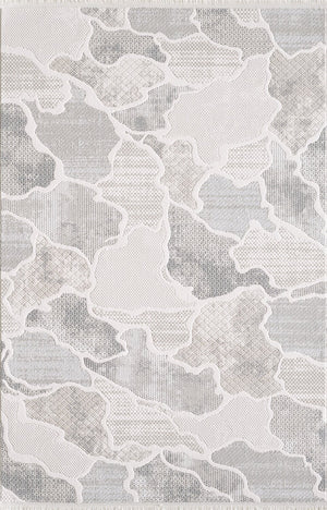 Cove Waves Grey Area Rug - 6'7