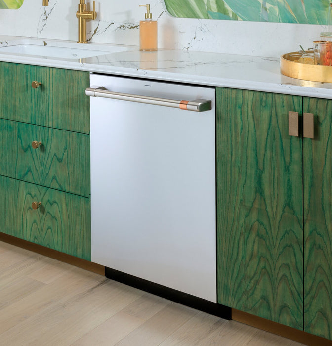 Café 24\" 39 dBA Smart Top-Control CustomFit Dishwasher with Third Rack - Stainless Steel - CDT888P2VS1