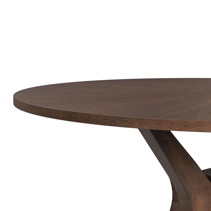Rain Dining Table, 45\"W Round - Brown