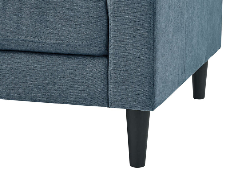 Metro 78\" Fabric Sofa with Tufted Seat Cushions and Reversible Back Cushions - Denim Blue