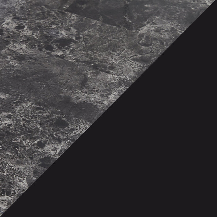 Roma  25\" 3-Piece Nesting Tables with Shelf - Black Marble Look