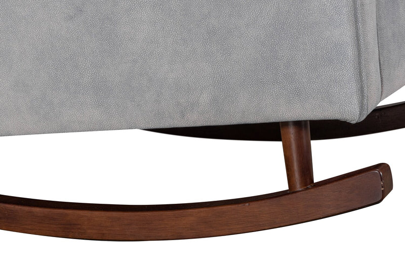 Sherri 29.5\" Rocking Chair with Wooden Sleigh Feet - Grey