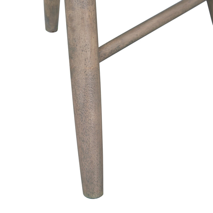 Remi Dining Chair with Curved Slat-Back - Brown