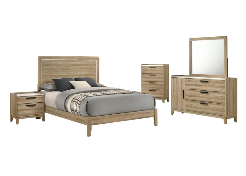 Sable Bedroom Dresser Mirror - Light Brown