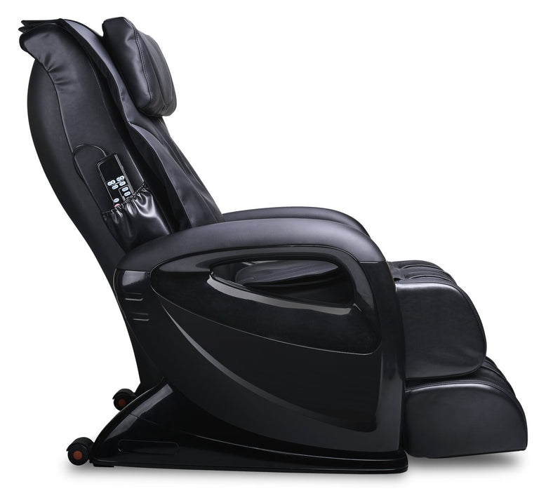 Remedy 48.4\" Faux Leather Reclining Massage Chair - Black