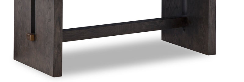 Warwick 52” Solid Wood and Marble Coffee Table – White and Brown Oak