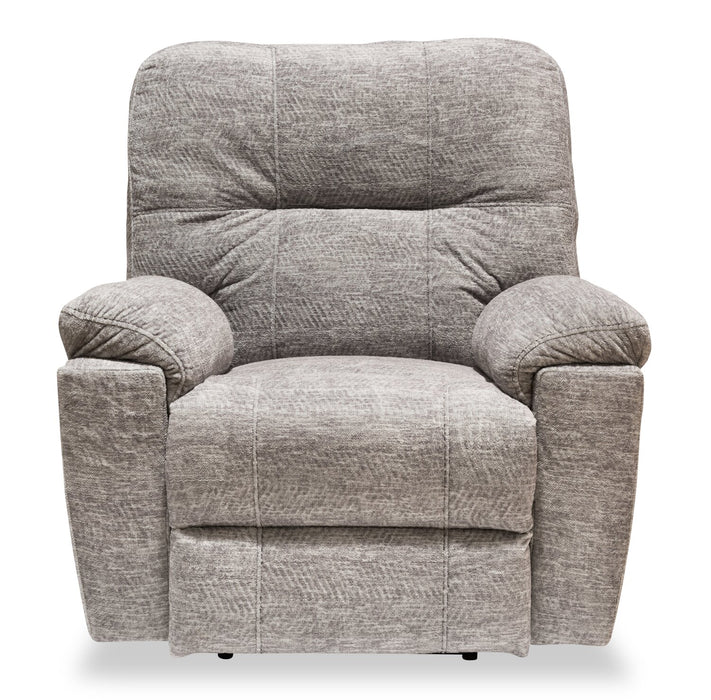 Made in Canada Fynn 40\" Chenille Fabric Power Reclining Chair with USB Port - Dove Grey