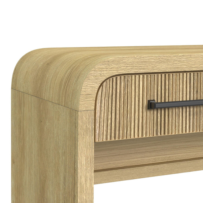 Scott Living Lenore 59” Modern Sofa Table with Storage - Natural