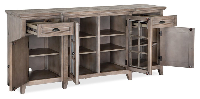 Wesley 70\" Traditional TV Stand with Storage and Cable Management for TVs up to 75\" - Dovetail Grey