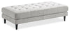 Metro 63\" Fabric Ottoman with Tufted Cushion - Neutral