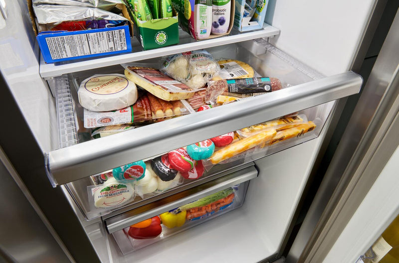 Whirlpool 36\" 28.7 Cu. Ft. Side-by-Side Refrigerator – Fingerprint-Resistant Stainless - WRSF6536RZ