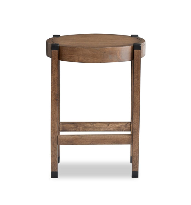 Gordon 18” Round Solid Wood End Table - Brown