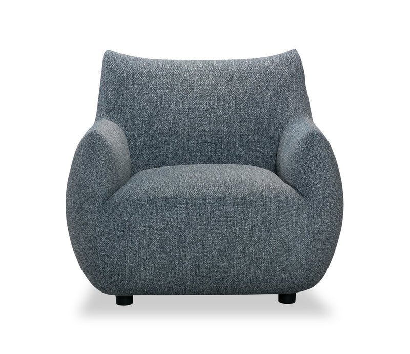 Luna 35.4\" Fabric Accent Chair - Grey