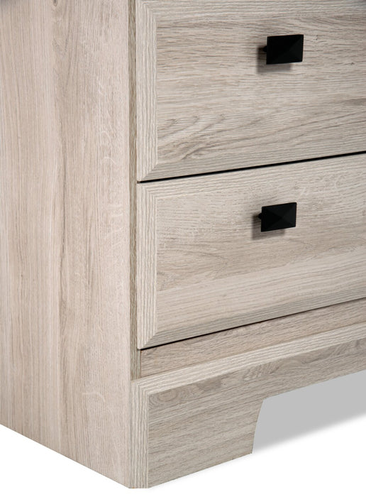 Yorkdale 5pc Bedroom Set with 12-Drawer Storage Bed, Dresser & Mirror, White - Full Size