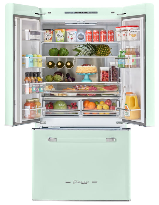 Classic Retro by Unique 36\" 21.4 Cu. Ft. Counter-Depth Refrigerator - Summer Mint Green - UGP-595L LG AC