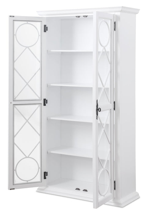 Frances 36\" Curio Cabinet with Glass Doors - White