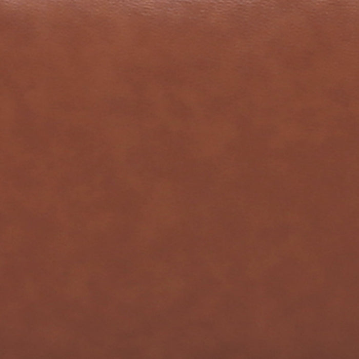 Haden 30\" Genuine Leather Accent Chair with Wood Base and Nailhead Trim - Sidekick Cobblestone Brown