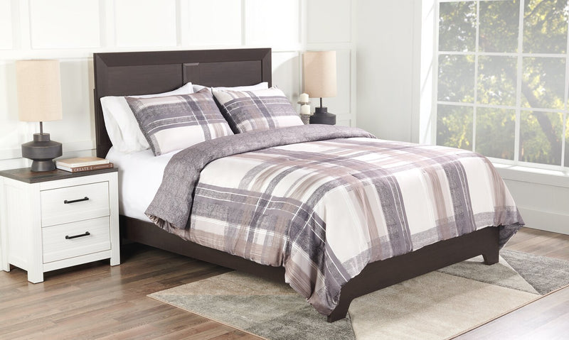 Connor 3-Piece King Comforter Set - Brown