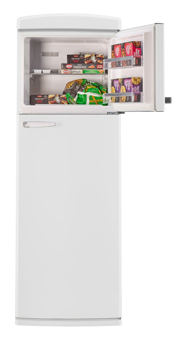 Unique Classic Retro 24\" 11 Cu Ft. Top Freezer Refrigerator – Marshmallow White - UNQ-310L W TM
