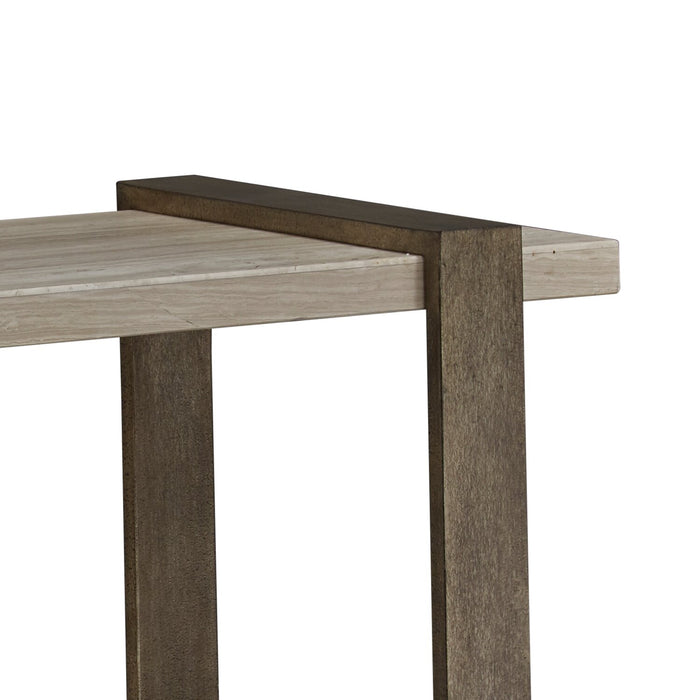 Cyprus 48” Modern Sofa Table - Beige/Bronze