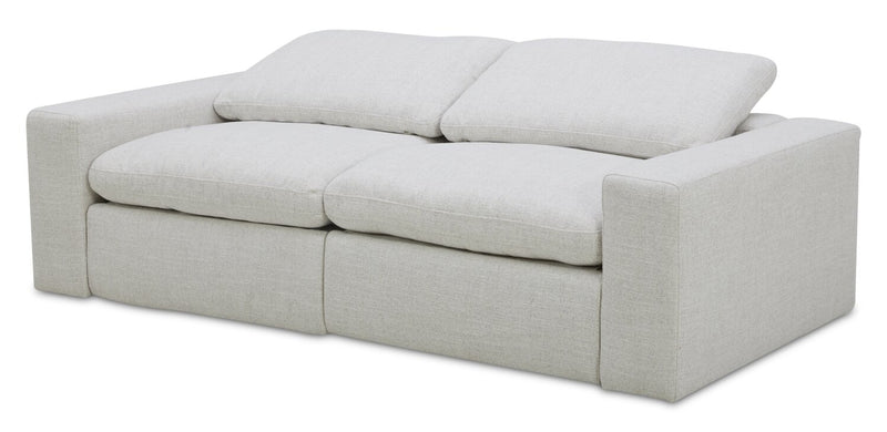 Sky Modular 91.5\" Fabric Power Reclining Loveseat with Removable Feather Down Cushions - Nathan Wheat