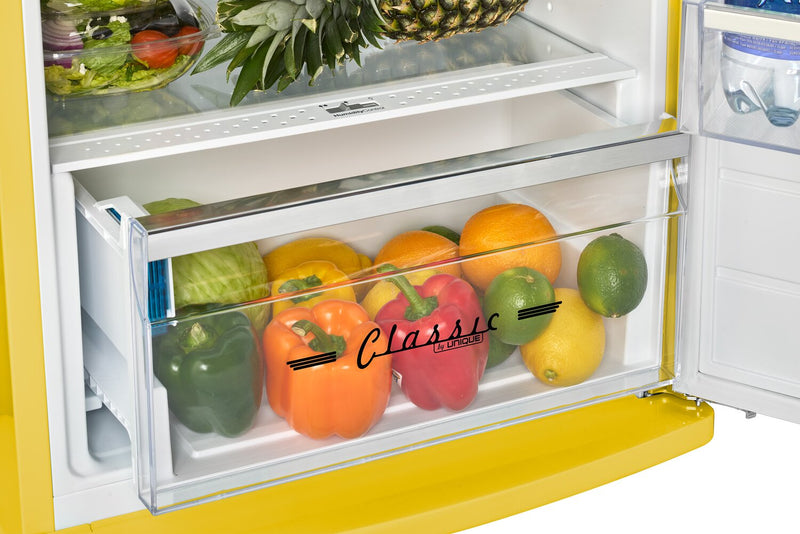 Unique Classic Retro 24\" 11 Cu Ft. Top Freezer Refrigerator - Canary Yellow - UNQ-310L Y TM