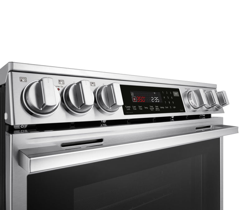 LG 6.3 Cu. Ft. Smart Electric Range with Air Fry – Fingerprint Resistant Stainless Steel - LSEL6337XE