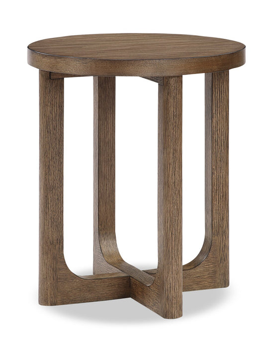 Maxwell 20\" Round End Table - Light Brown Hickory