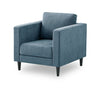 Metro 32\" Fabric Chair with Tufted Seat Cushion and Reversible Back Cushion - Denim Blue