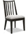 ["Shaw Dining Chair with Polyester Fabric, Slat-Back - Black"]
