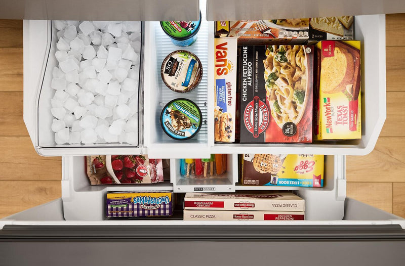 Whirlpool 36\" 30 Cu. Ft. French-Door Refrigerator with Dual Ice Makers - Black Stainless Steel - WRFF3736SV