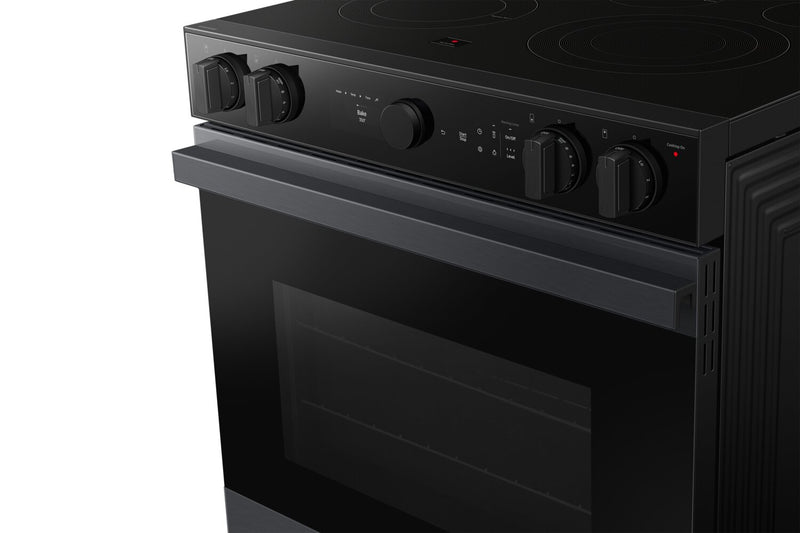 Samsung 6.3 Cu. Ft. Smart Electric Slide In Range with Air Fry and Air Sous Vide - Matte Black - NSE6DG8500MTAC