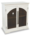 Twyla 33\" Solid Wood Accent Cabinet  with Arched Doors - White