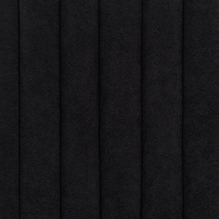 Vega 5pc Dining Set with Table & 4 Chairs, Marble Look, Pedestal Base, 82\"W - Black & White