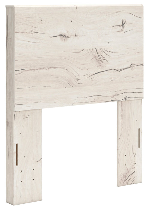 Derekson Panel Bed with Headboard & Frame for Kids, Rustic White - Twin Size