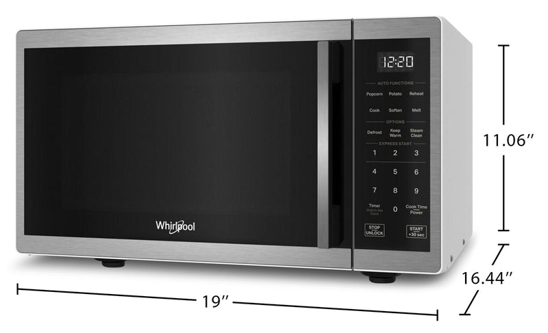 Whirlpool 0.9 Cu. Ft. Countertop Microwave with Steam - WMCS3019RS