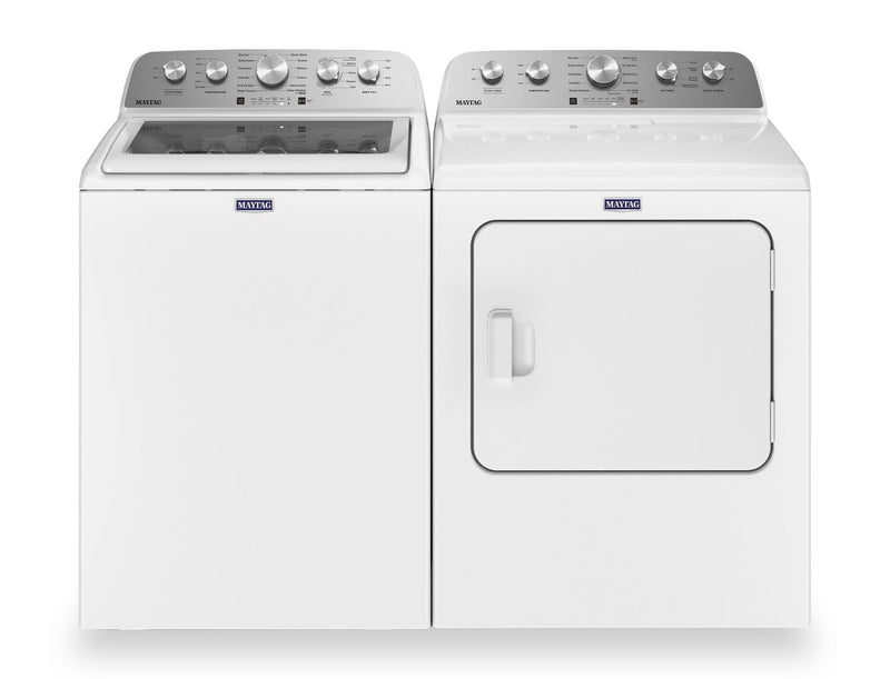 Maytag 5.4 Cu. Ft. Top-Load Washer and 7 Cu. Ft. Electric Dryer with Steam - White