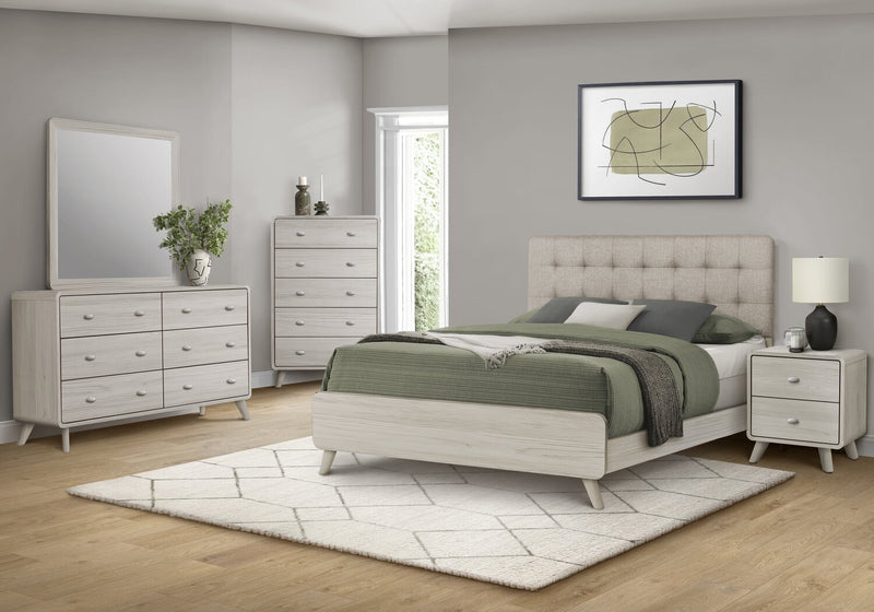 Cami Bedroom Dresser Mirror, Attachable/Wall Hanging - Grey Oak
