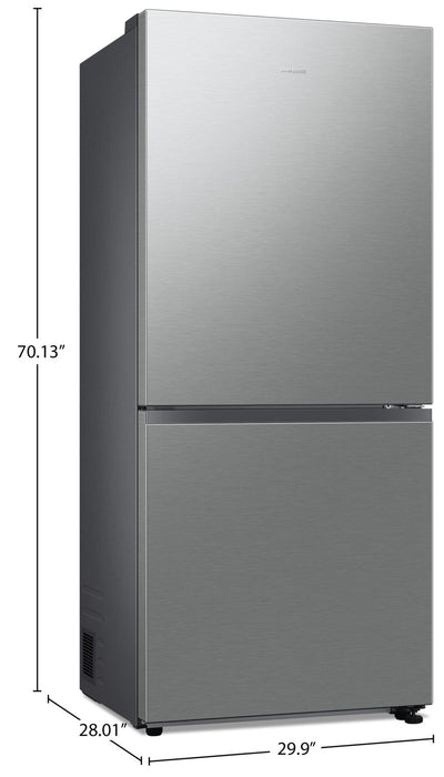 Samsung 30\" 16.2 Cu. Ft. Counter-Depth Bottom-Mount Refrigerator - Stainless-Look (SL) Finish - RB16DG6000SLAA