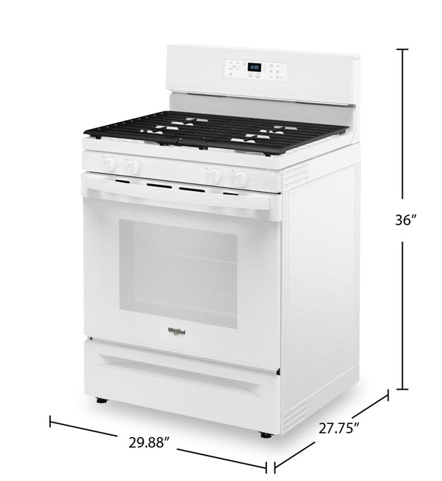 Whirlpool 30\" 5.3 Cu. Ft. Gas Range with SpeedHeat™ Burner - WFGS3530RW