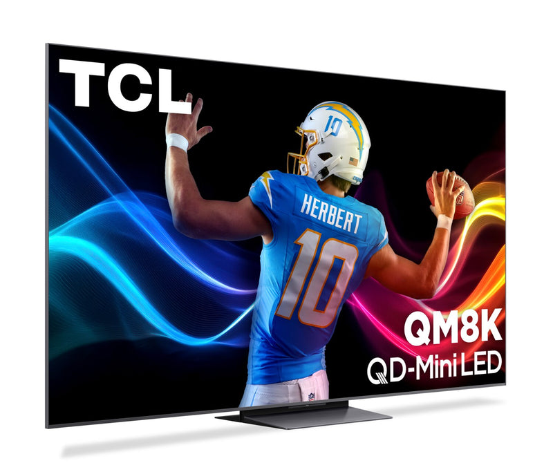 TCL 65\" QM8K QLED QD Mini-LED 4K UHD Smart Google TV (65QM8K) – 2025 Model